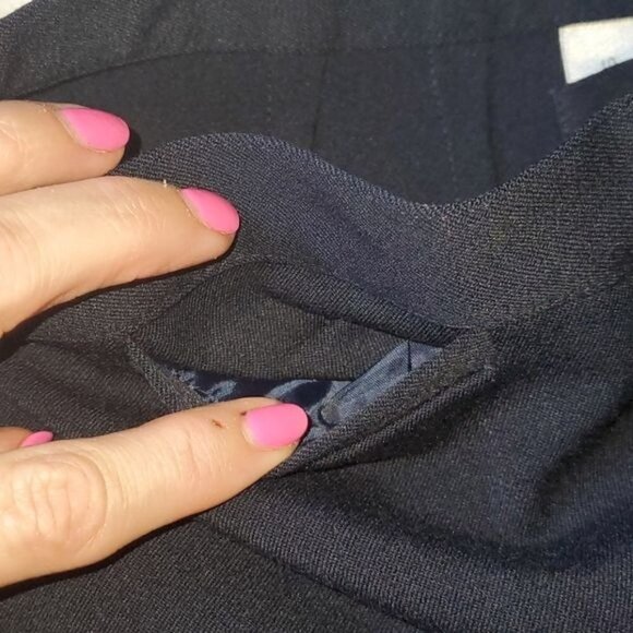 Talbots Stretch Pocketed Zip & Clasp Accent Slit Hem Dress Sz. 10 Pants - Picture 7 of 10